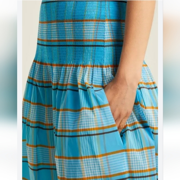 Diane Von Furstenburg Smocked Midi Dress NWTs - Picture 6 of 11